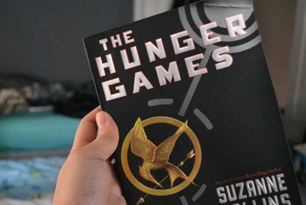 Cover of Hunger Games by Suzanne Collins.