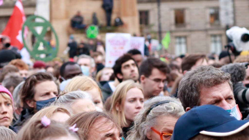 Crowd at a protest