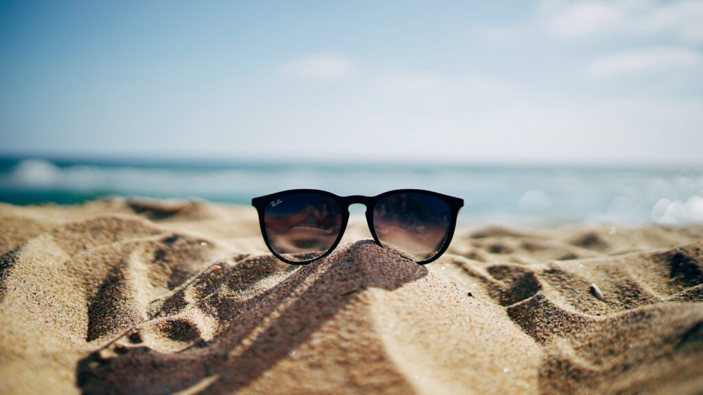 sunglasses in sunny summer weather