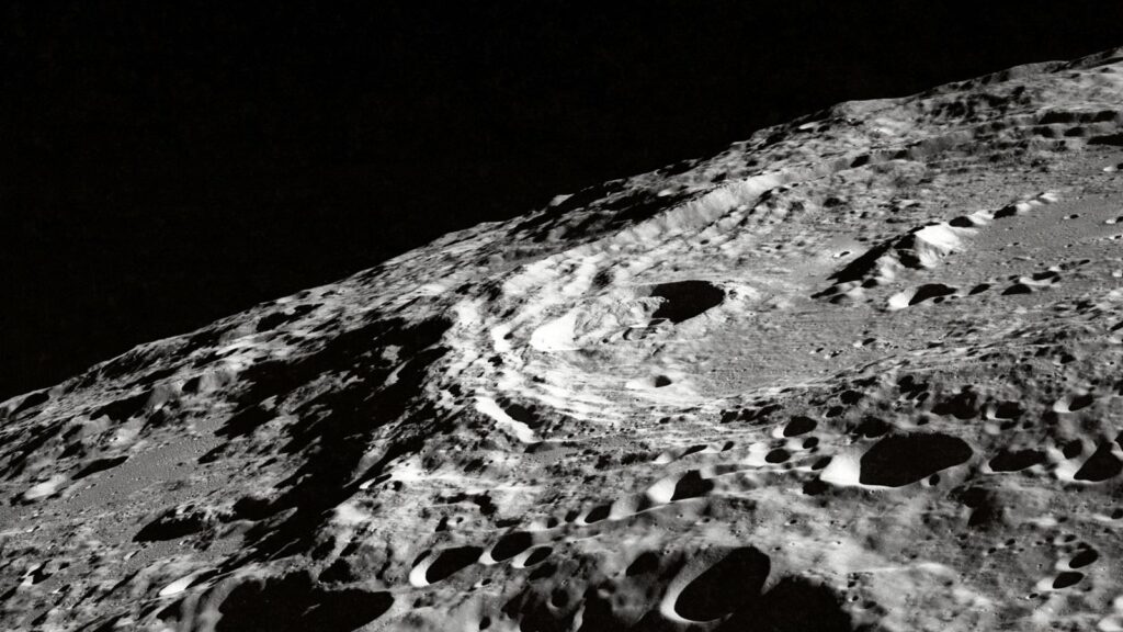 Close up image of the moon