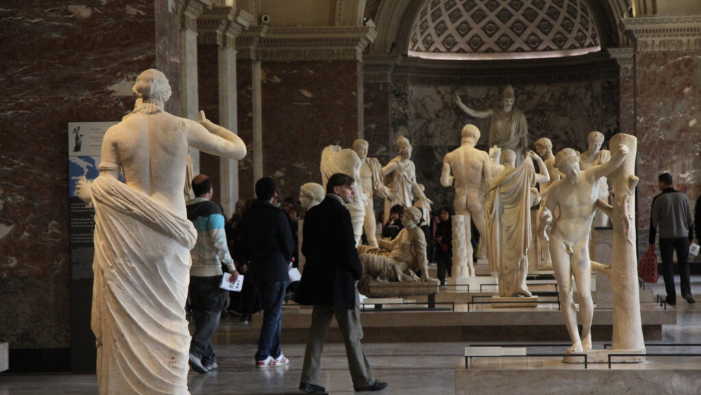 Interior of the Louvre, Paris.