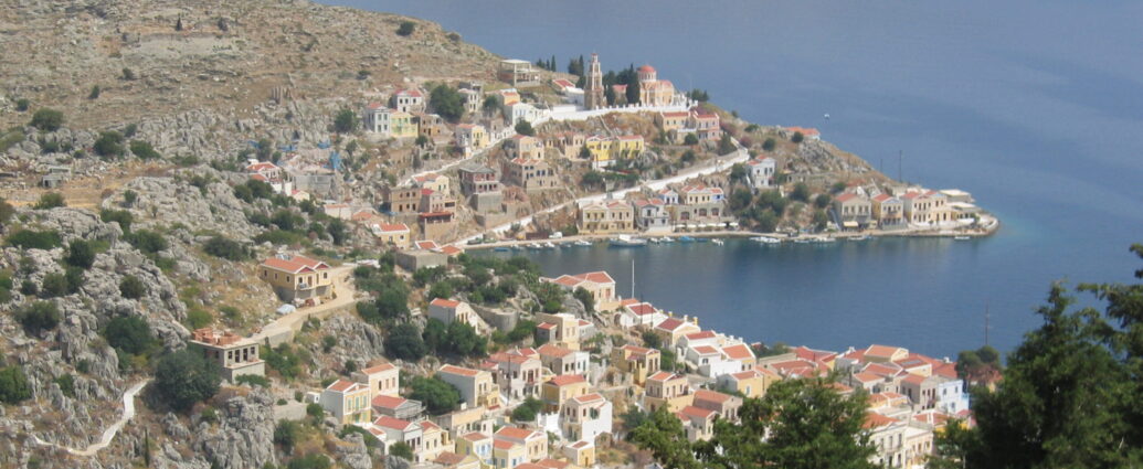 Greek island of Symi where Dr Michael Mosley passed away