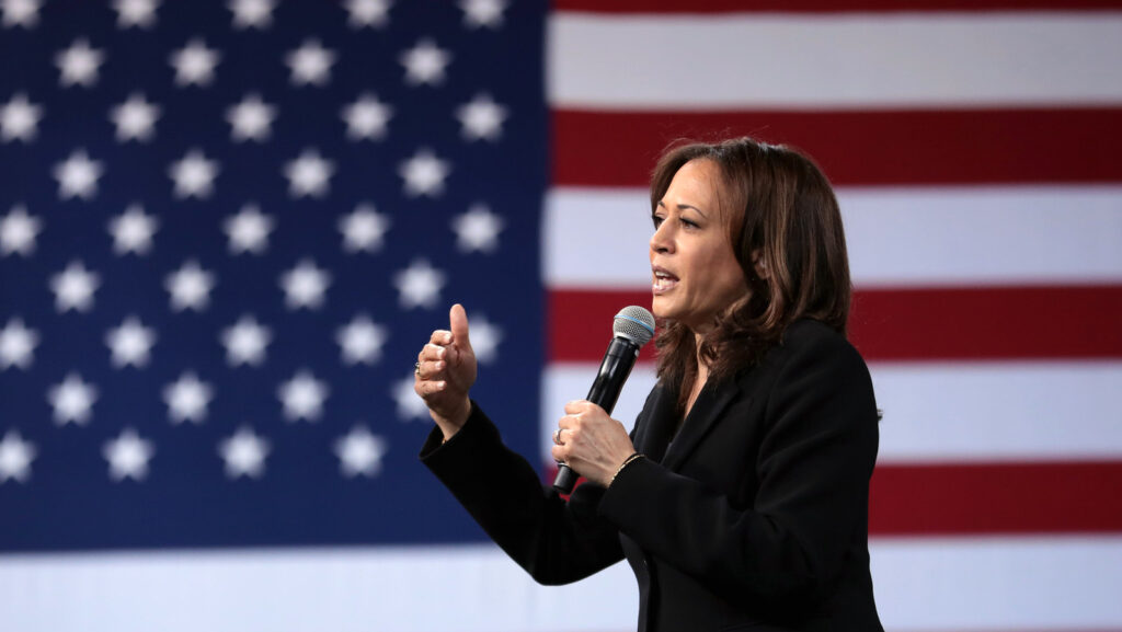 Image of US Vice President Kamala Harris representing the Harris-Trump Debate.