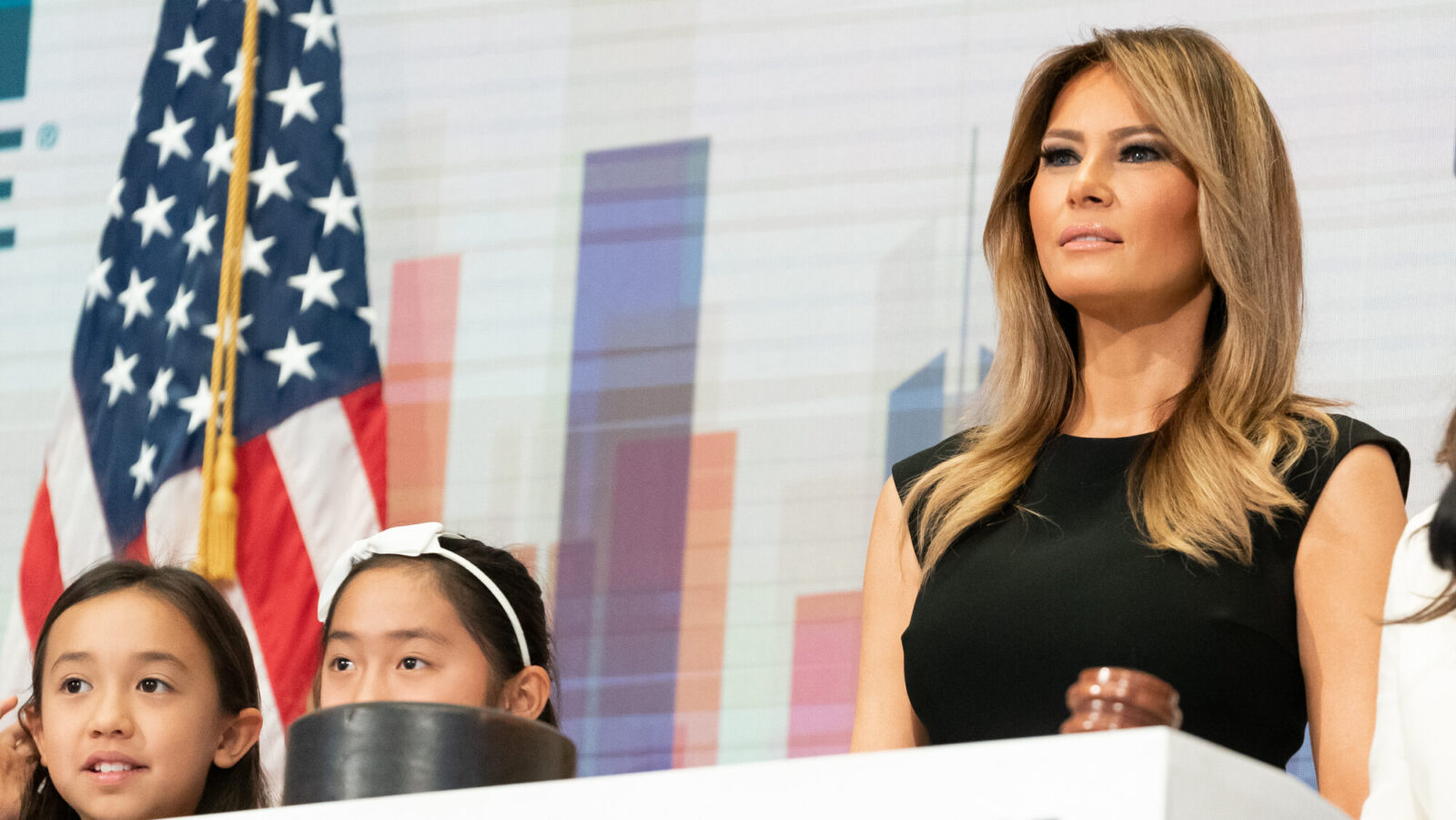 Melania Trump at the New York Stock Exchange