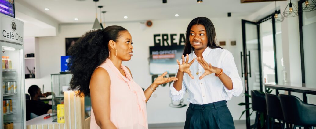 Accent bias could be at play with two women talking to each other